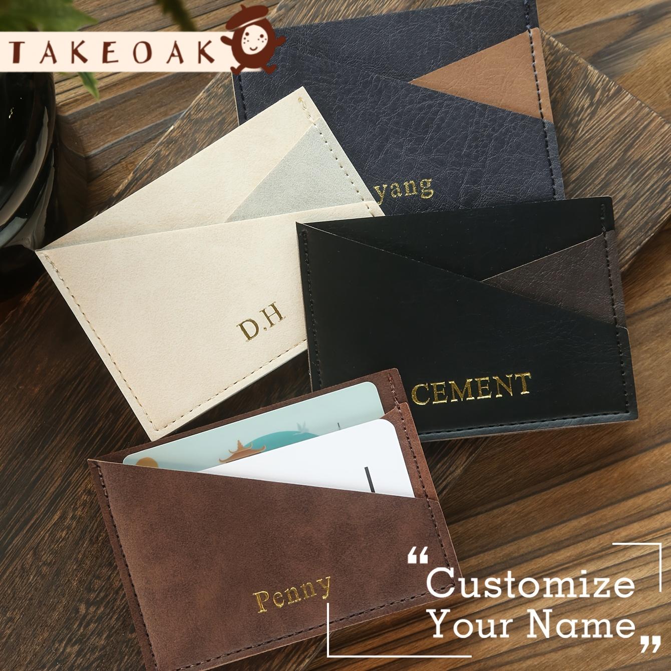 Slim Card Slot Case - Personalized Slim Minimalist Card Case Customized