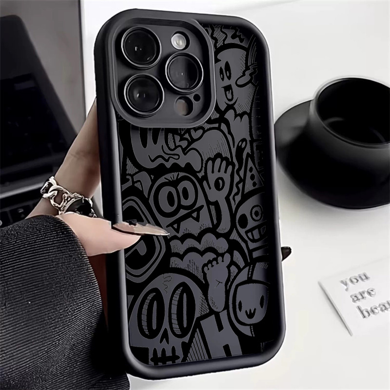 Phone Cases Otterbox - Black Graffiti Phone Case For iPhone