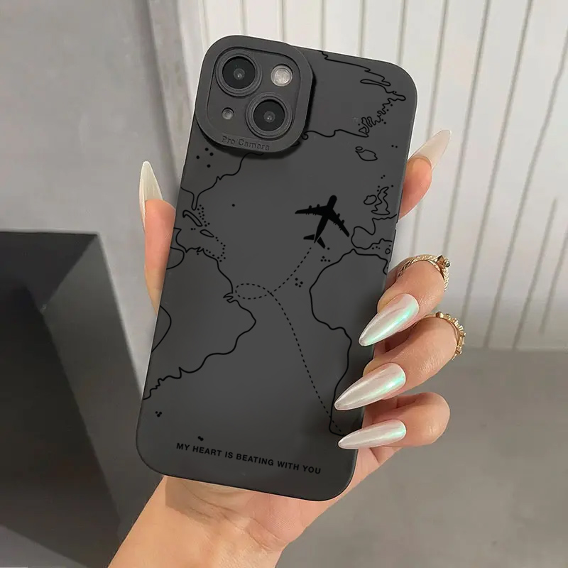 Phone Cases Mous - Travel-spired Airplane Route Bumper Phone Case