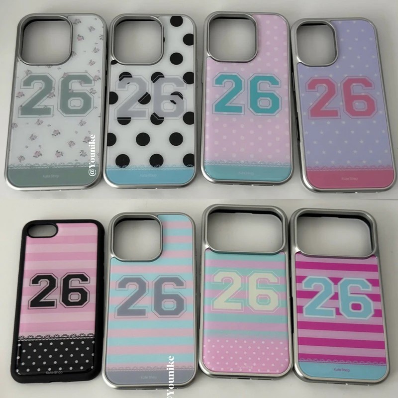 Phone Cases That Charge Your Phone - Clmj Korean Ins Stripe Polka Dots