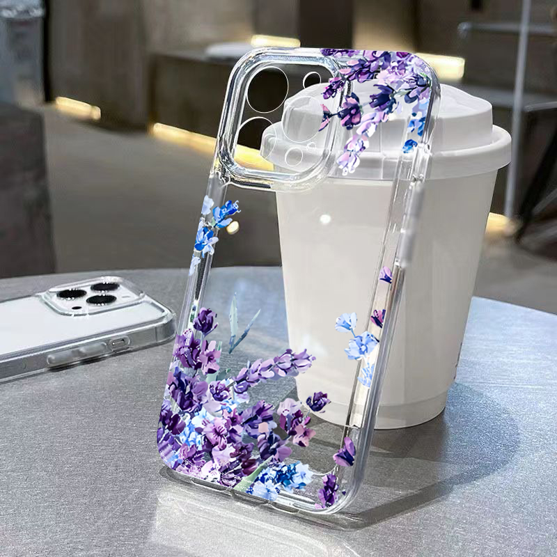 Phone Cases Mous - Purple Flower Soft TPU Phone Case