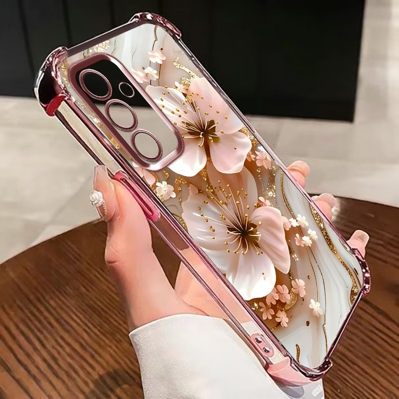 Electroplated Flower Clear Pho - Phone Cases Clear 评论和价格