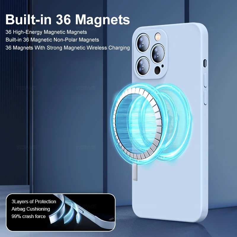 Magnetic Liquid Silicone Case  - Phone Cases That Charge Your Phone 评论和价格