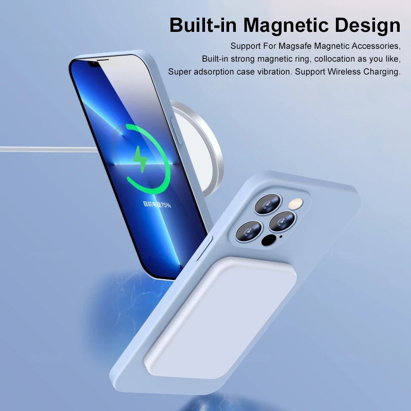 Magnetic Liquid Silicone Case  - Phone Cases That Charge Your Phone 评论和价格