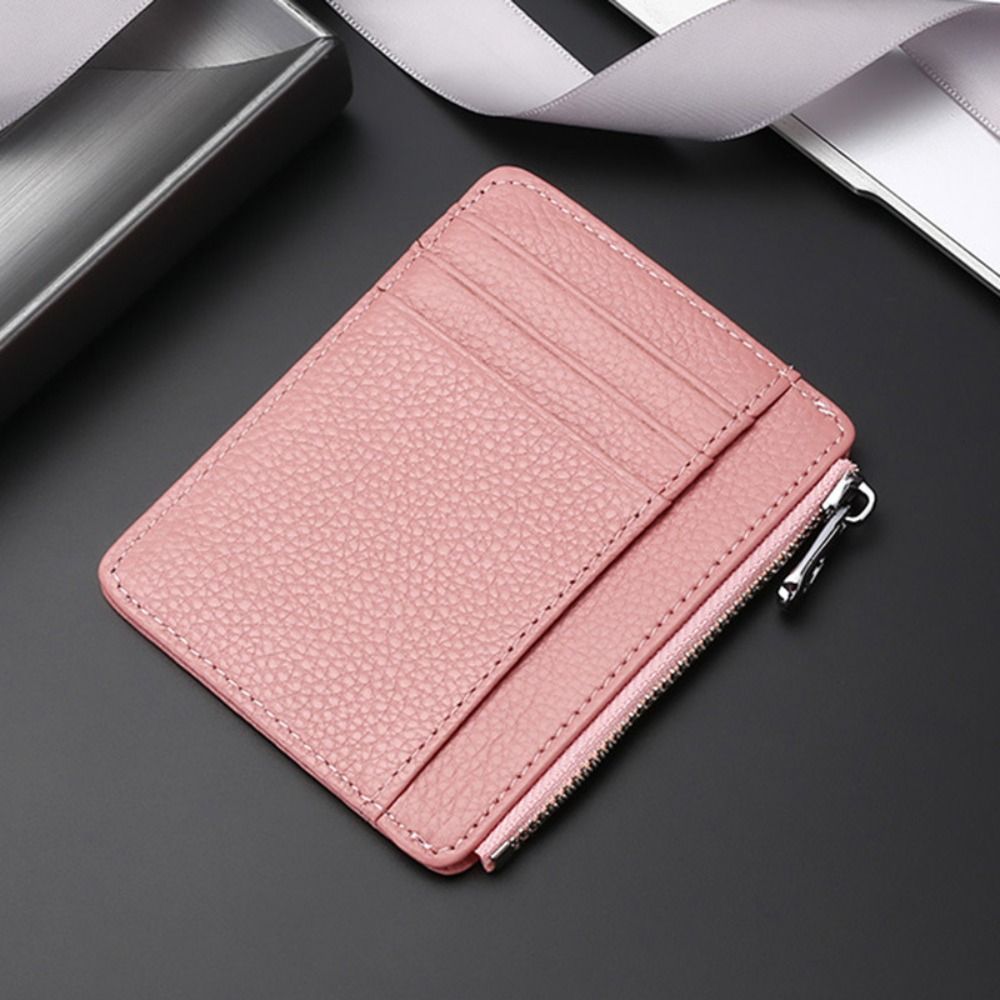 Genuine Leather ID Card Holder - Slim Card Slot Case 评论和价格