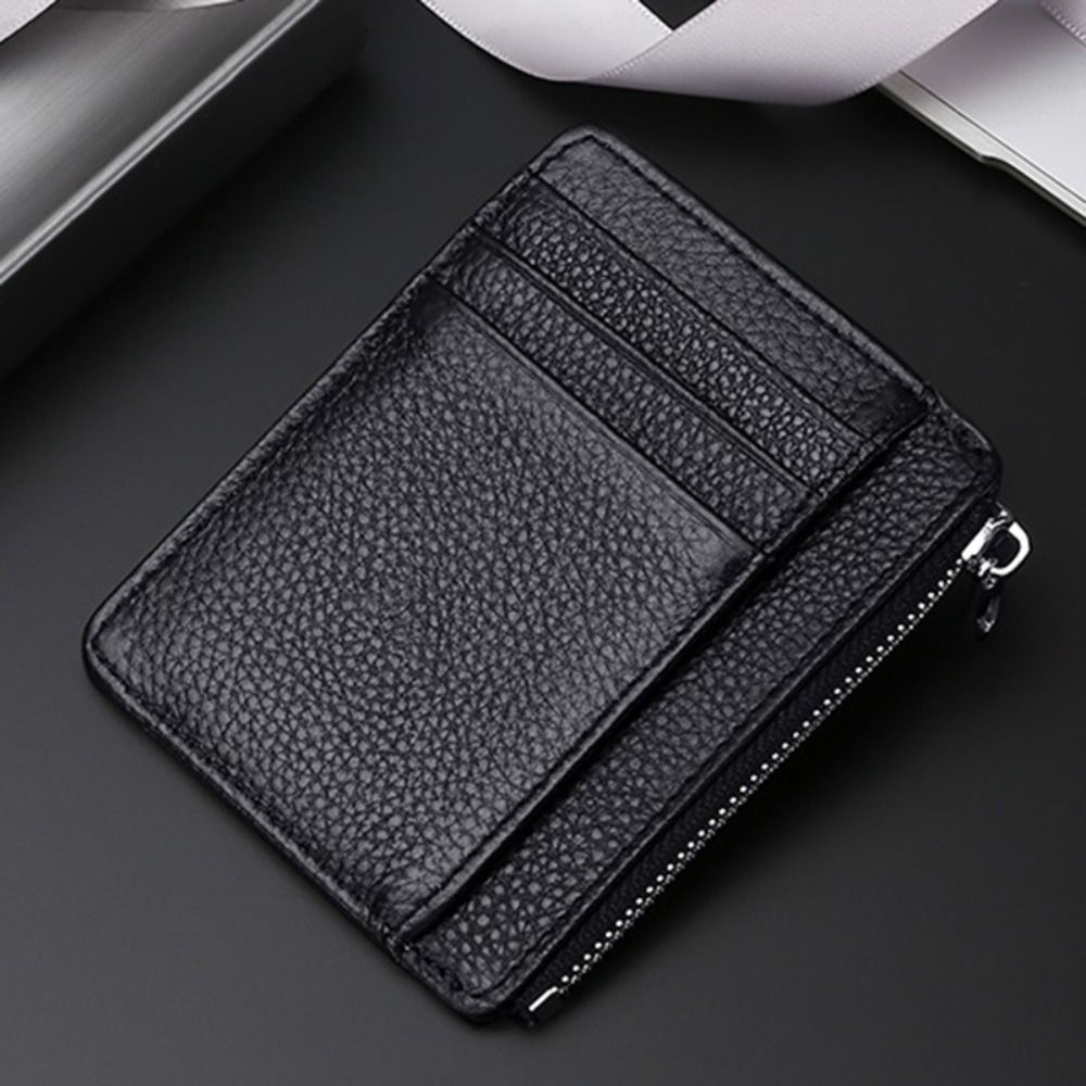 Genuine Leather ID Card Holder - Slim Card Slot Case 评论和价格