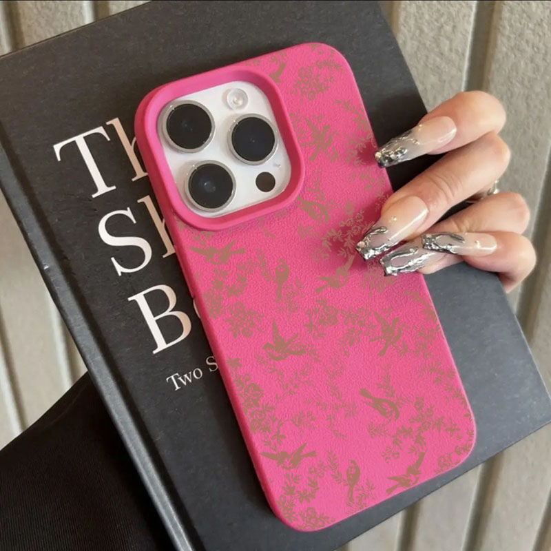 Pink Small Flowers Lichee Patt - Phone Cases Pink 评论和价格