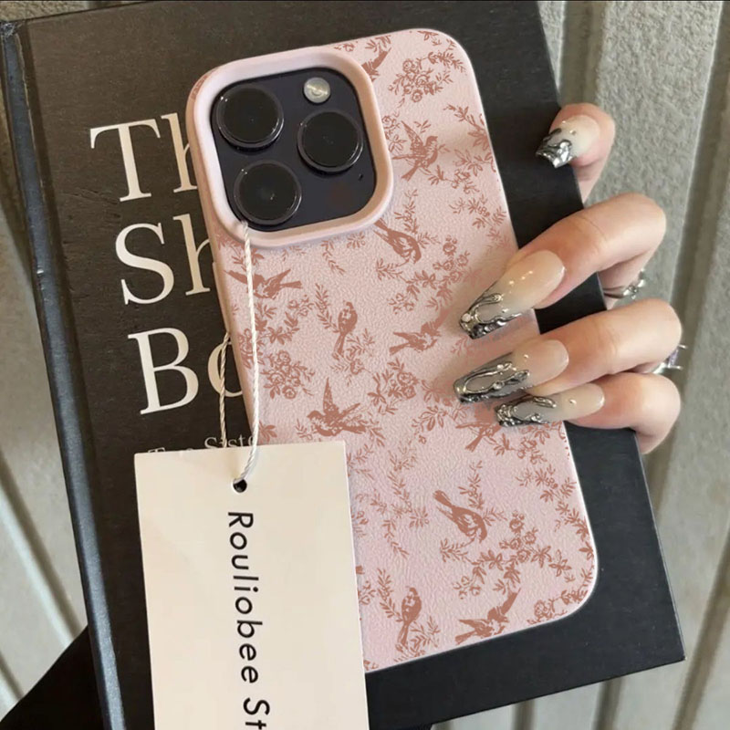 Pink Small Flowers Lichee Patt - Phone Cases Pink 评论和价格