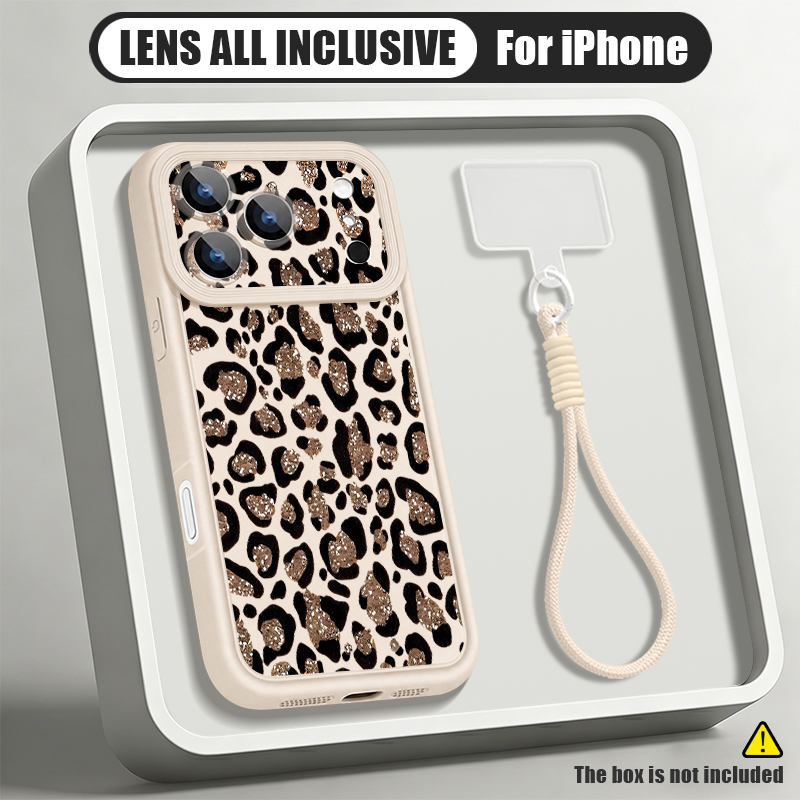 Brown Leopard Printed Lanyard  - Phone Cases Leopard Print 评论和价格