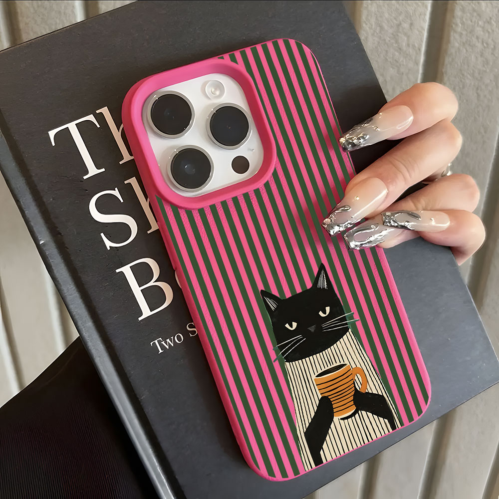 Funny Coffee Cat Pattern Lyche - Phone Cases Otterbox 评论和价格