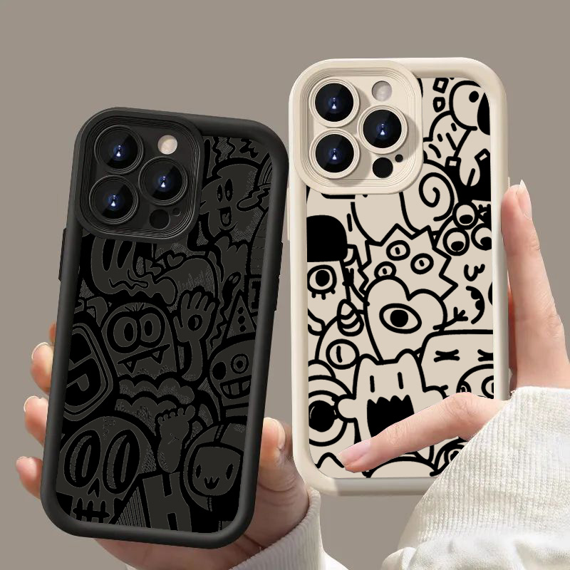 Black Graffiti Phone Case For  - Phone Cases Otterbox 评论和价格