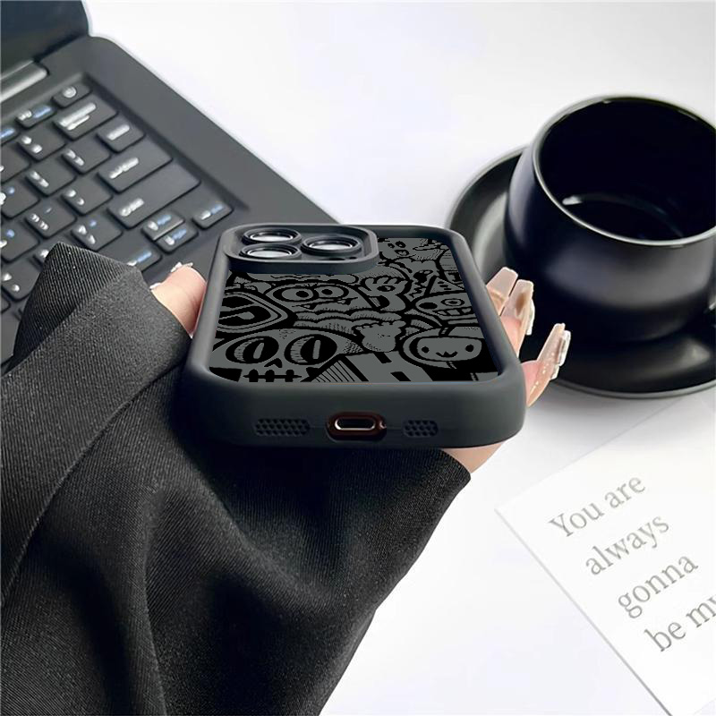Black Graffiti Phone Case For  - Phone Cases Otterbox 评论和价格