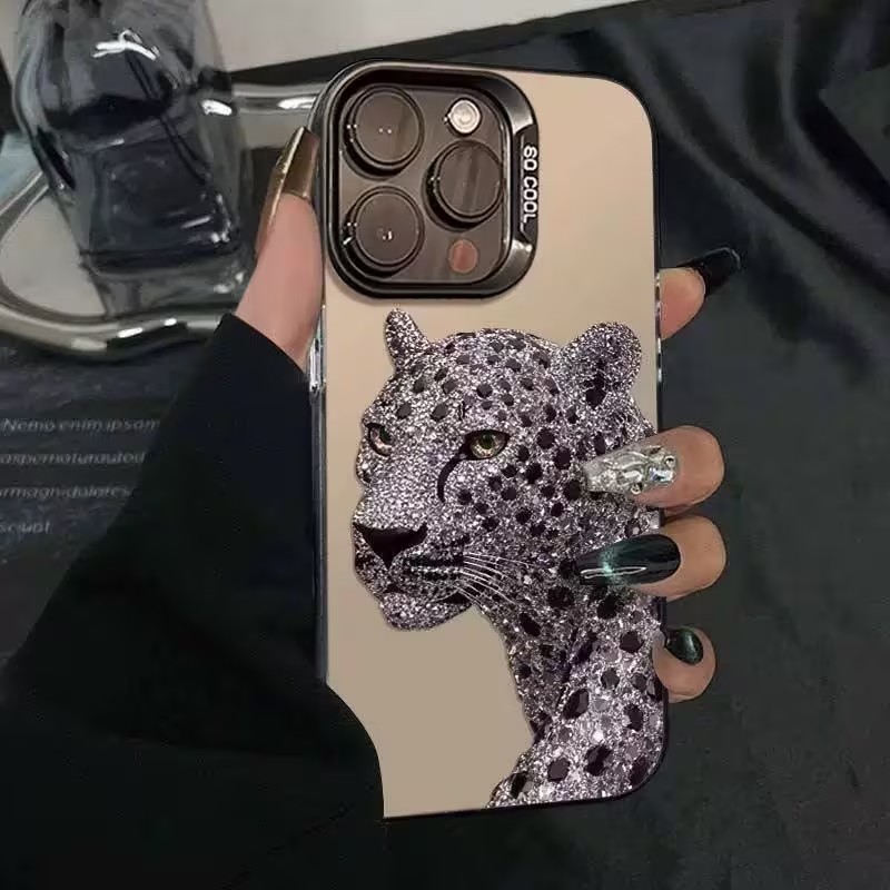 IMD Holographic Silver Phone C - Phone Cases Leopard Print 评论和价格
