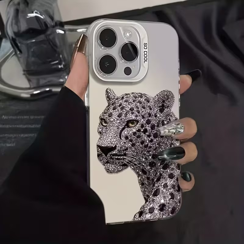IMD Holographic Silver Phone C - Phone Cases Leopard Print 评论和价格
