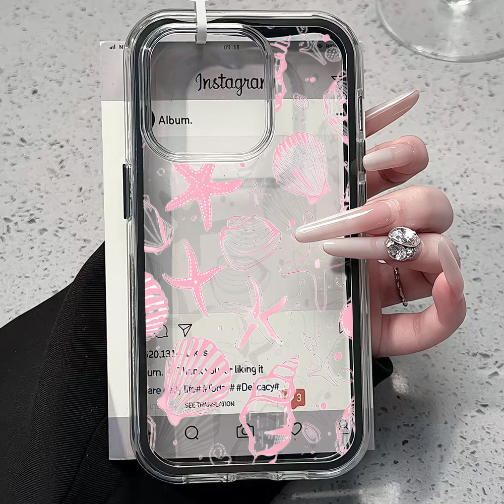 Summer Pink Seashell Clear Pho - Phone Cases Pink 评论和价格