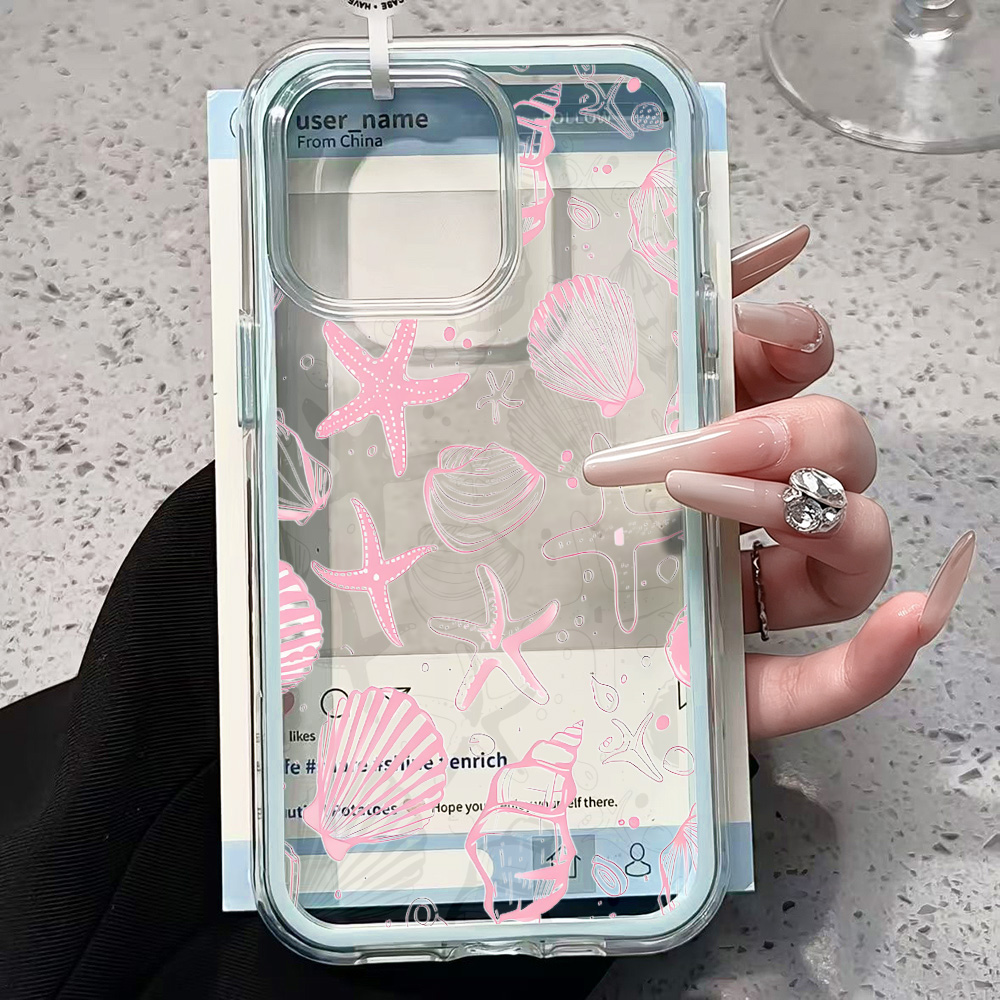 Summer Pink Seashell Clear Pho - Phone Cases Pink 评论和价格