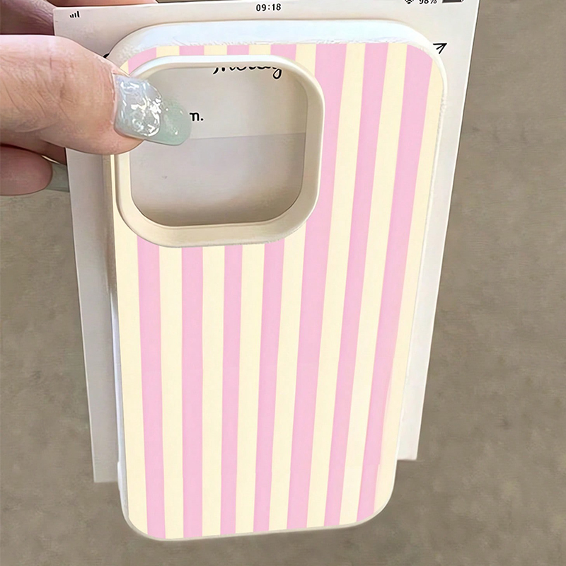 Simple Pink Vertical Striped L - Phone Cases Pink 评论和价格