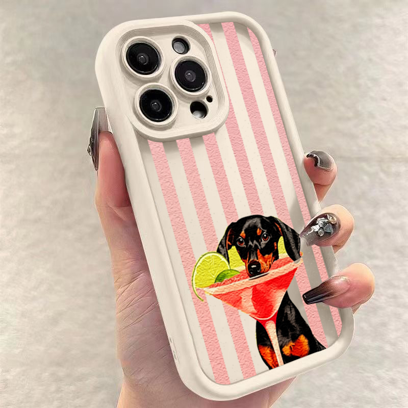 Cute Dog Striped Print Shockpr - Phone Cases Xiaomi 14T 评论和价格