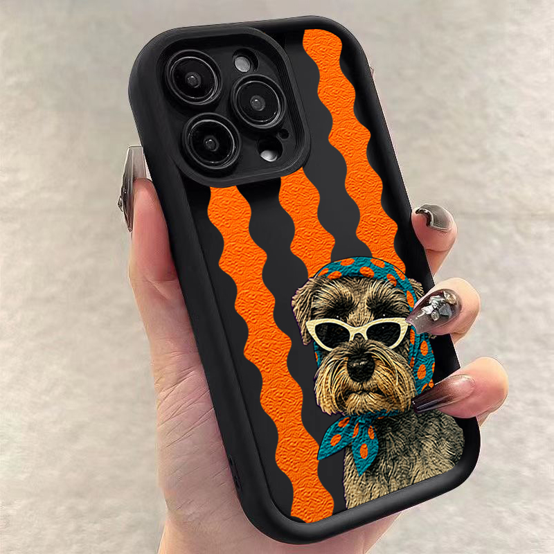 Cute Dog Striped Print Shockpr - Phone Cases Xiaomi 14T 评论和价格