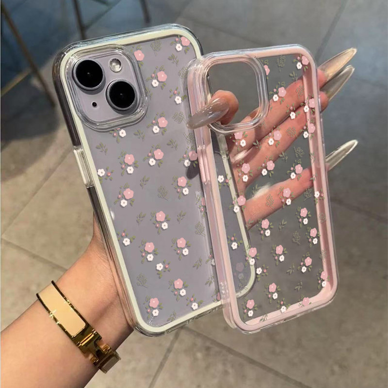 Green Leaves Pink Flower 2in1  - Phone Cases Pink 评论和价格