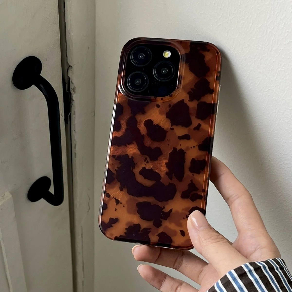 Retro Amber Texture Laser Phon - Phone Cases Leopard Print 评论和价格
