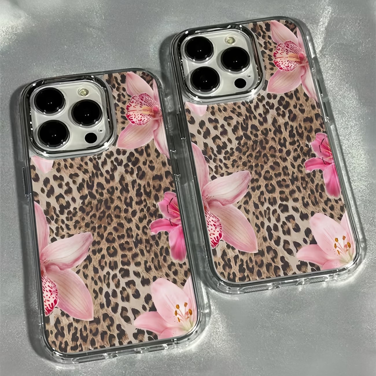 Leopard Print Lily Flower Tran - Phone Cases Leopard Print 评论和价格