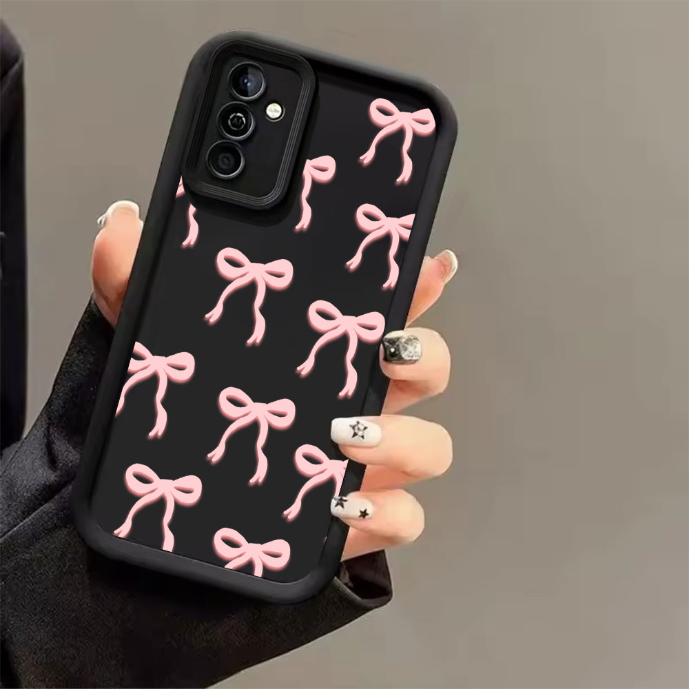 Pink Bow Print Soft TPU Phone  - Phone Cases Pink 评论和价格