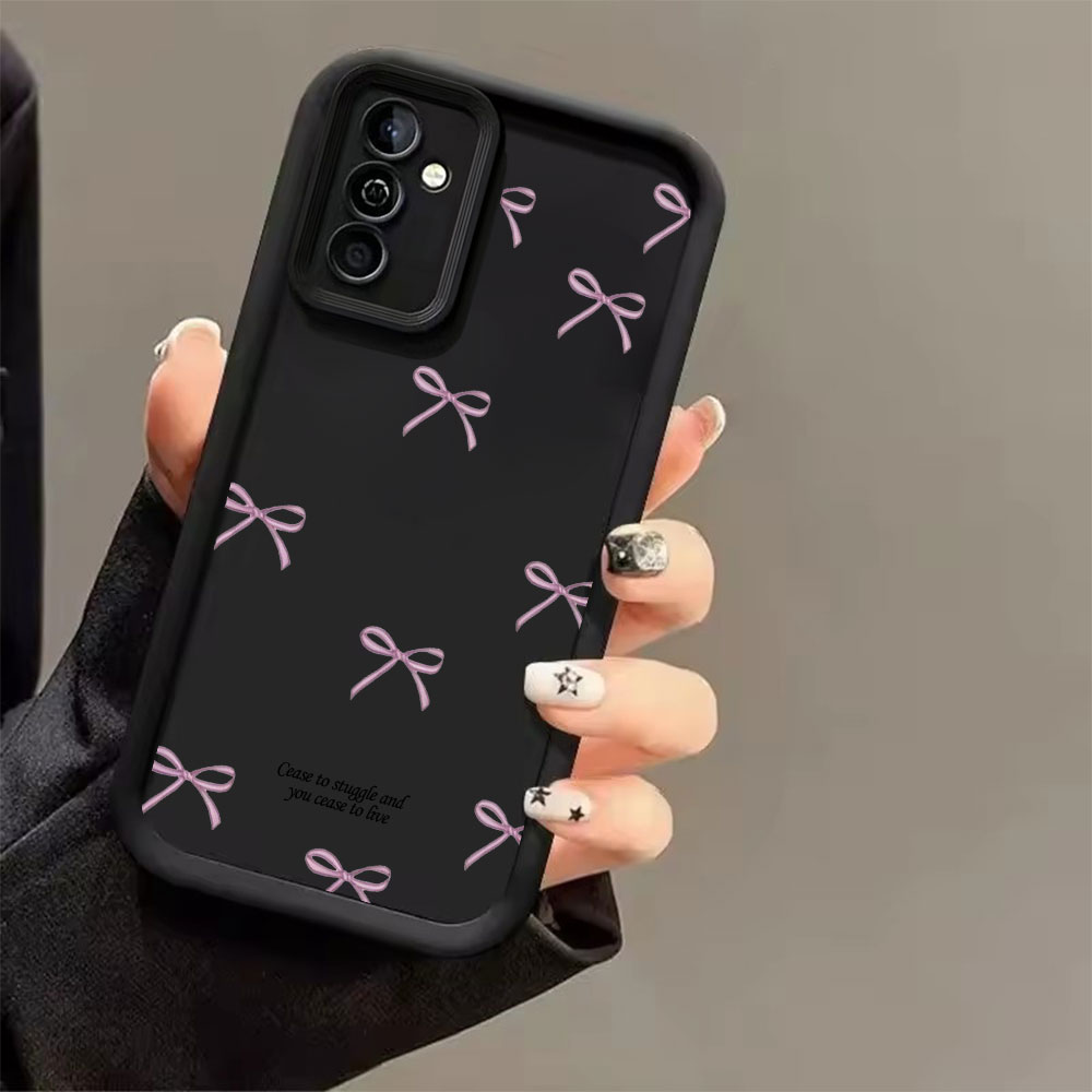 Pink Bow Print Soft TPU Phone  - Phone Cases Pink 评论和价格
