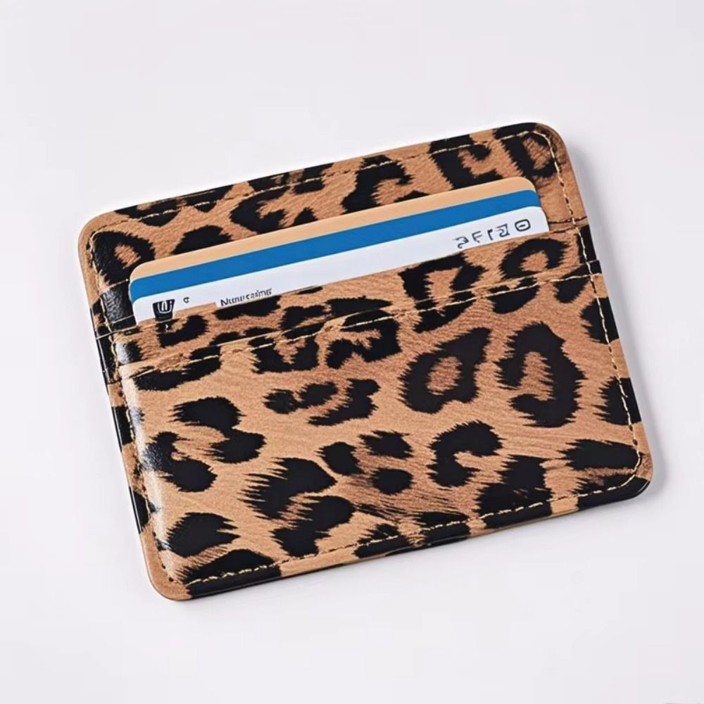Classics PU Leather Leopard Pr - Slim Card Slot Case 评论和价格