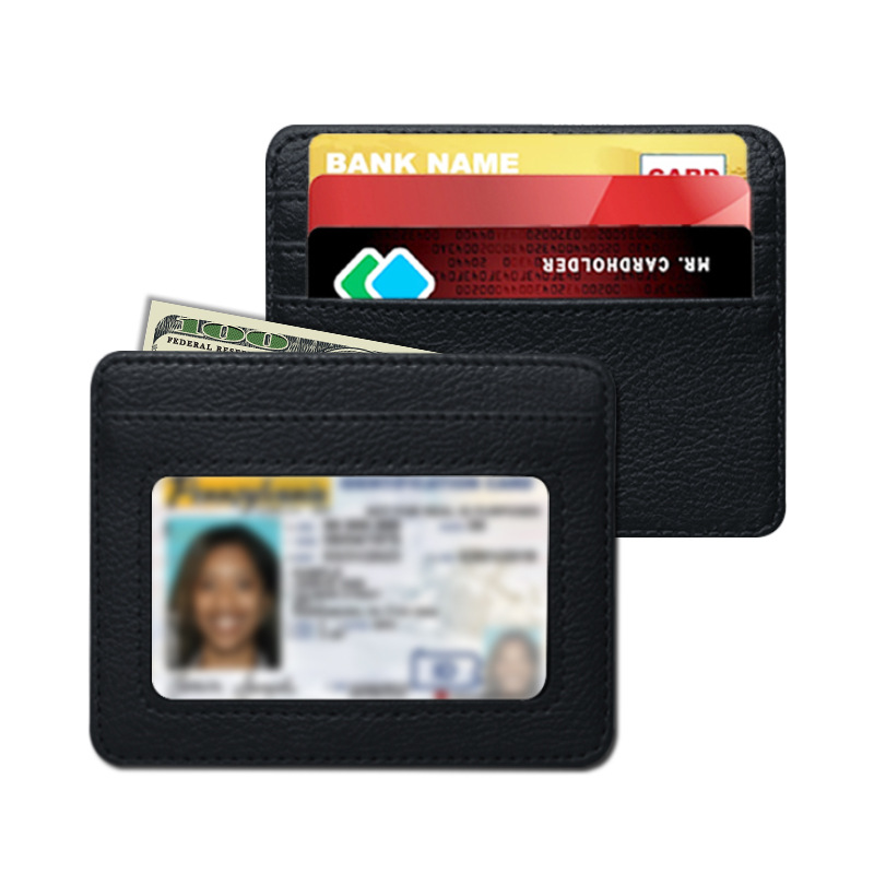 Thin PU Leather Mini Wallet Sl - Slim Card Slot Case 评论和价格