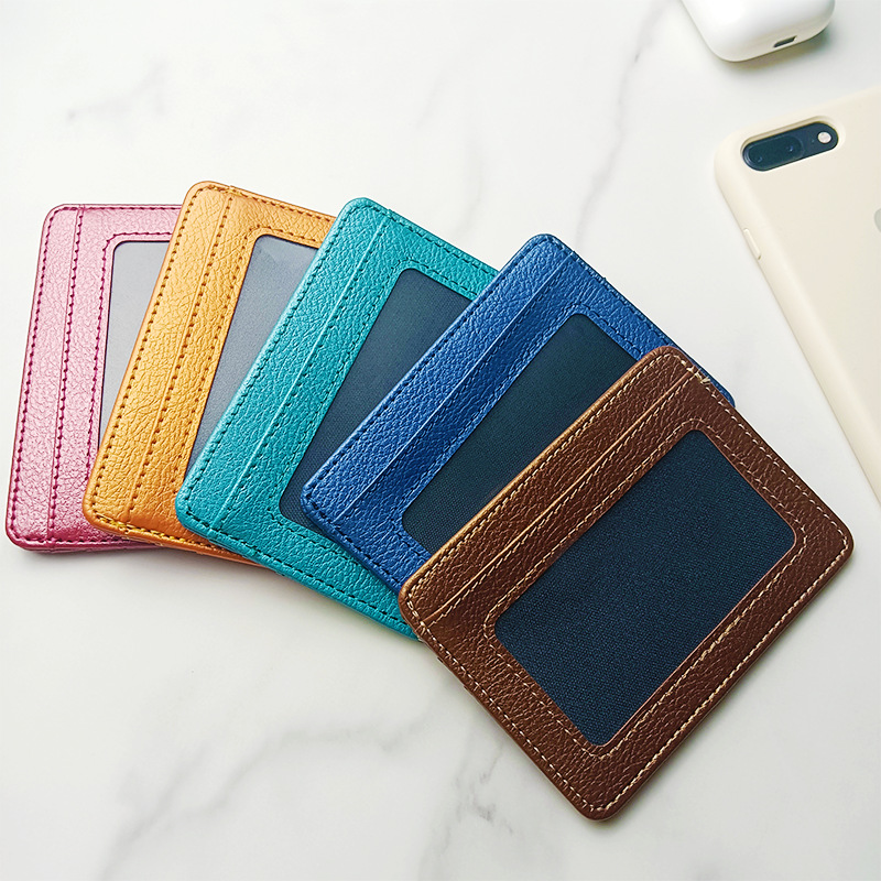 Thin PU Leather Mini Wallet Sl - Slim Card Slot Case 评论和价格
