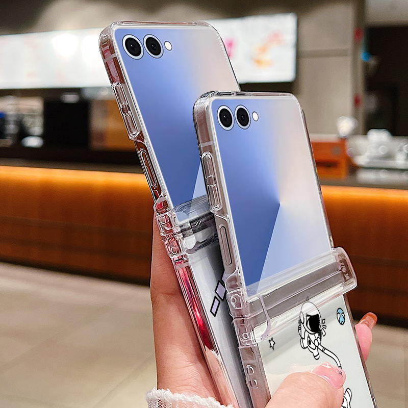 Astronauts Pattern Folding Pho - Phone Cases Clear 评论和价格