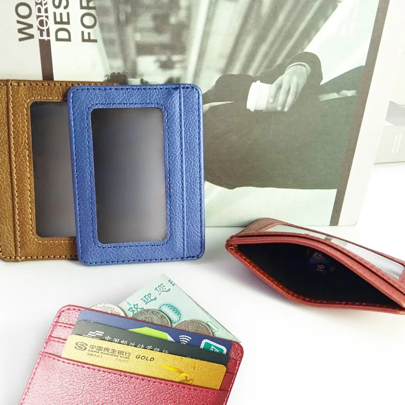 New Thin PU Leather Mini Walle - Slim Card Slot Case 评论和价格
