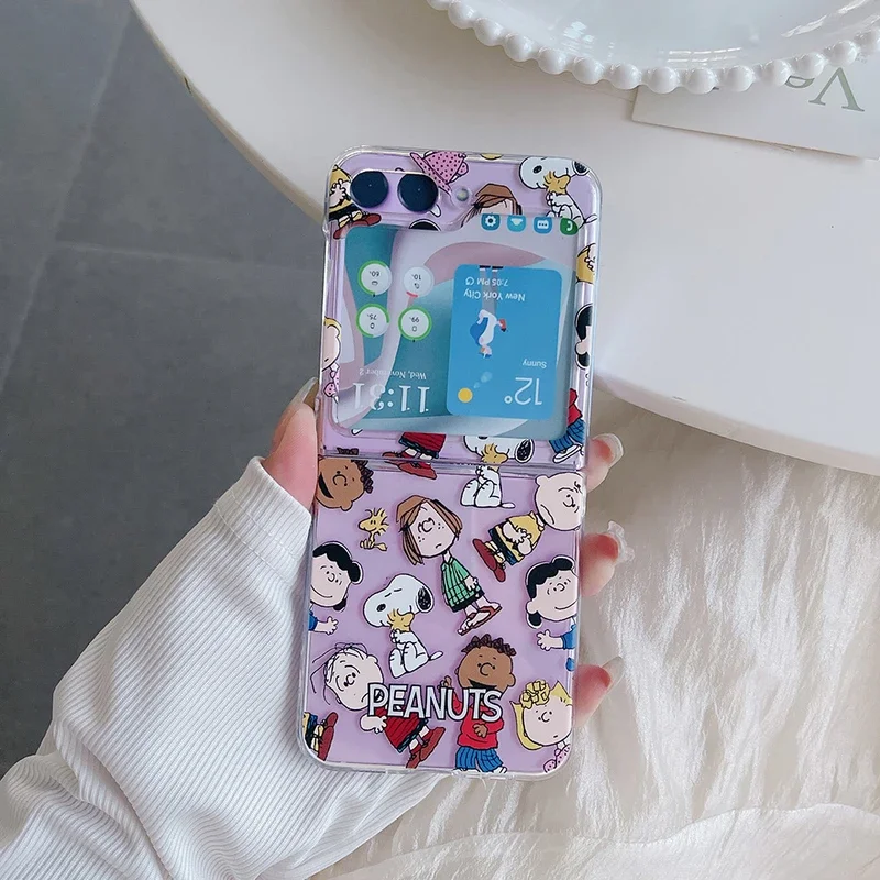 Cute Cartoon Snoopy Charlie Br - Phone Cases Z Flip 5 评论和价格