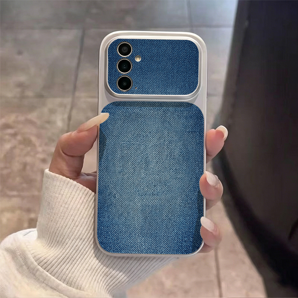 Retro Blue Denim PU Leather Ph - Phone Cases Samsung S25 Ultra 评论和价格