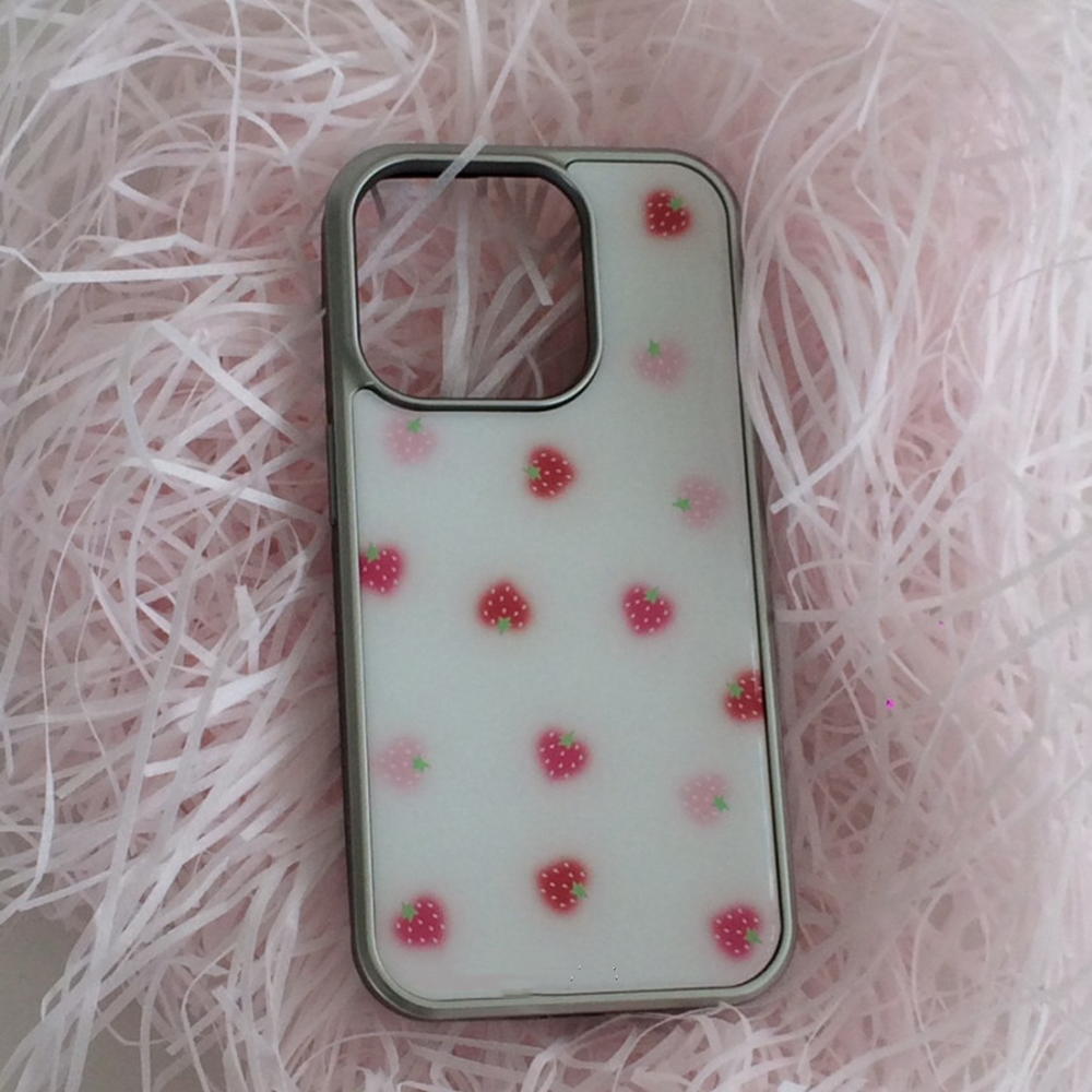 Ins Korean Strawberry With Cre - Phone Cases That Charge Your Phone 评论和价格