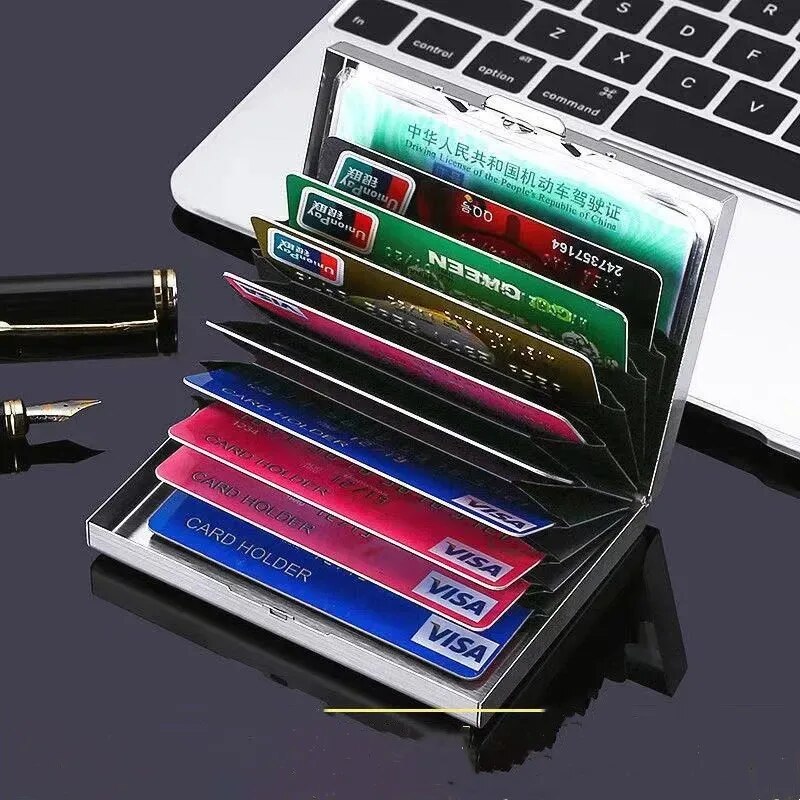 10 Slots Stainless Credit Card - Slim Card Slot Case 评论和价格