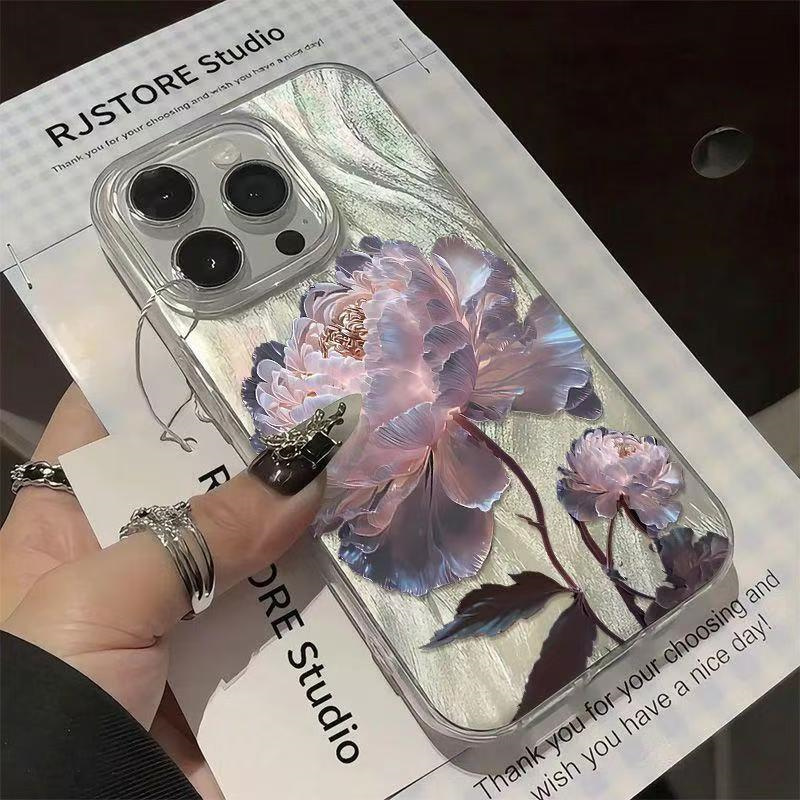 Pink Peony Lotus Pattern Phone - Phone Cases Pink 评论和价格