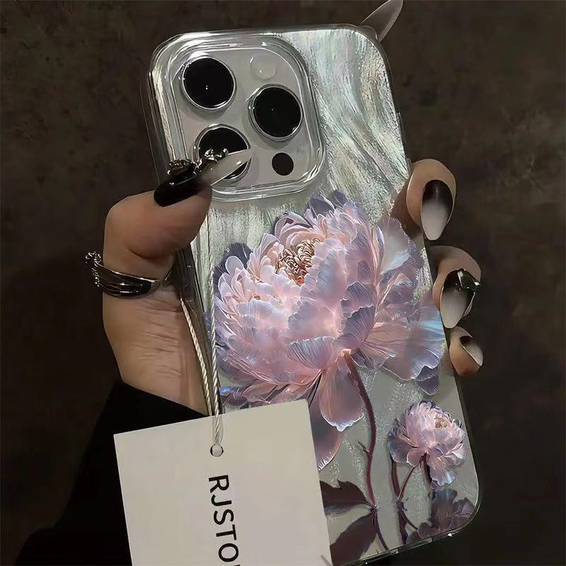Pink Peony Lotus Pattern Phone - Phone Cases Pink 评论和价格