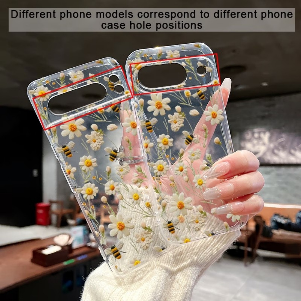 Cute Honeybee Flower Pattern S - Phone Cases Clear 评论和价格