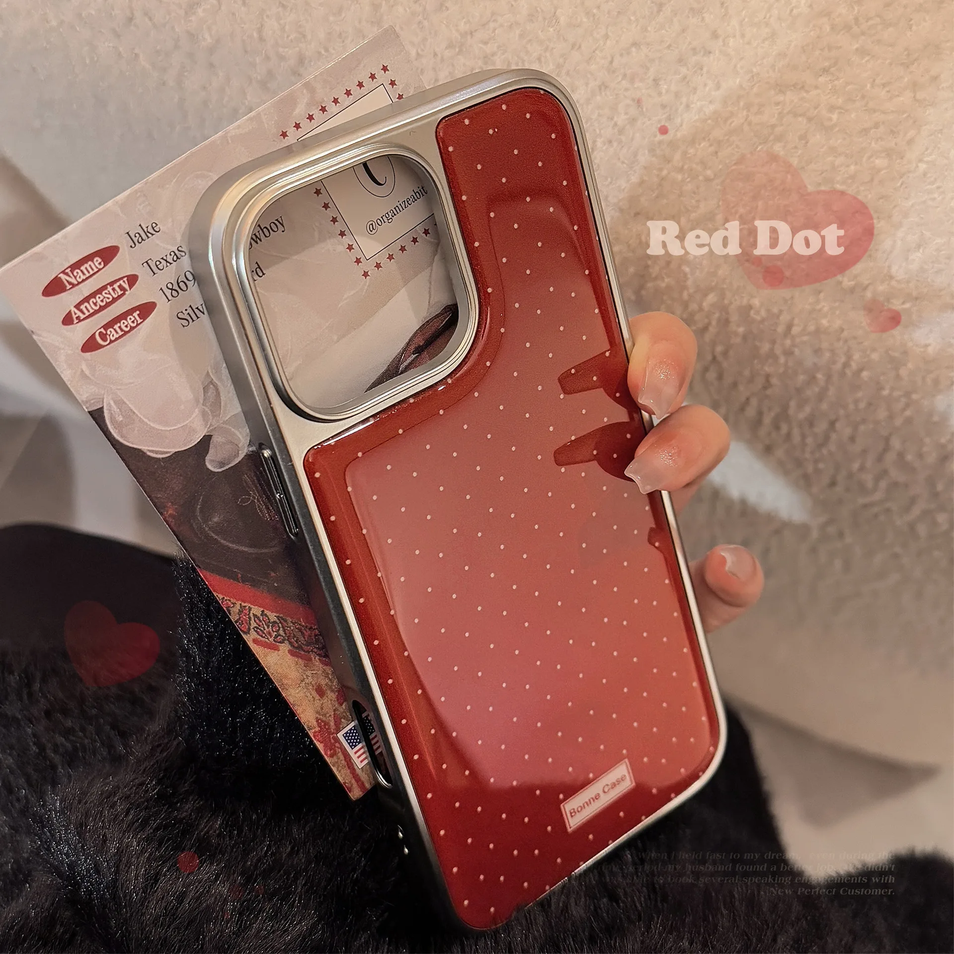 Vintage Full Screen Polka Dot  - Phone Cases That Charge Your Phone 评论和价格