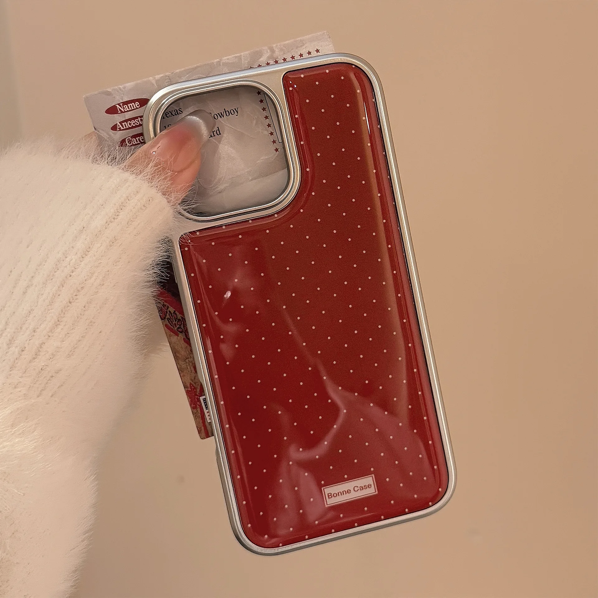 Vintage Full Screen Polka Dot  - Phone Cases That Charge Your Phone 评论和价格