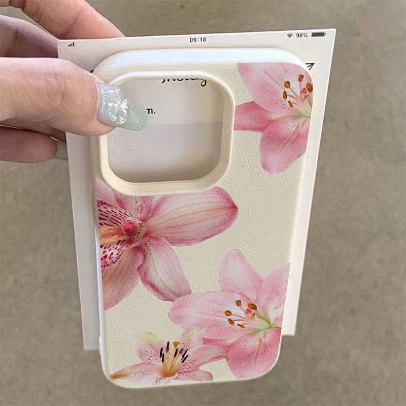 Pink Lily Lychee Texture Phone - Phone Cases Pink 评论和价格