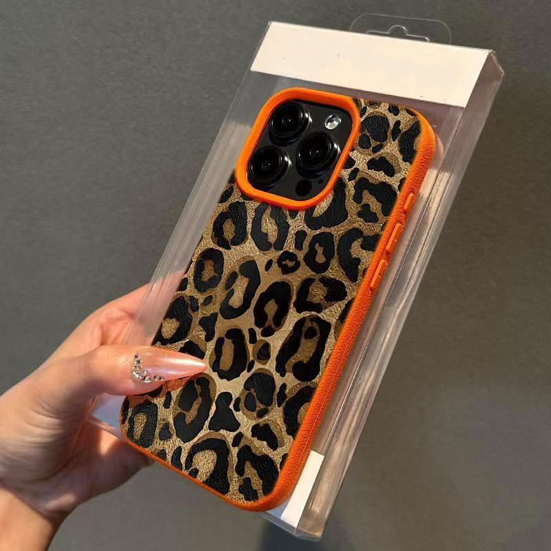 INS Brown Leopard Print Phone  - Phone Cases Leopard Print 评论和价格