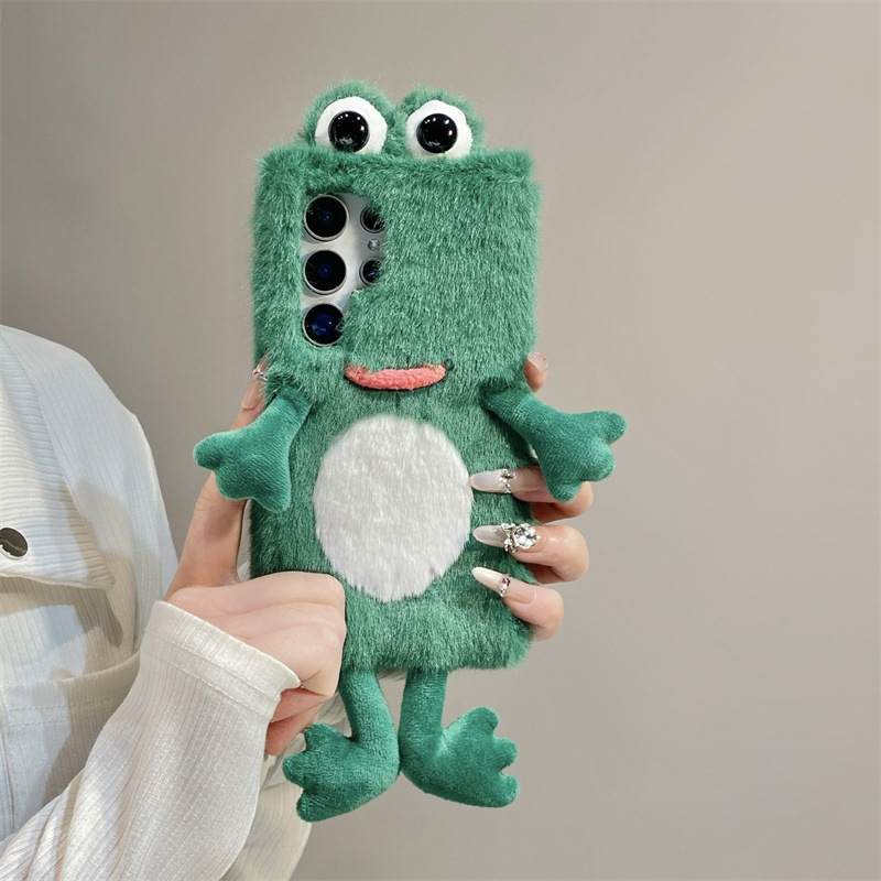 Plush Frog Phone Case, Cute Gr - Phone Cases Galaxy S25 评论和价格