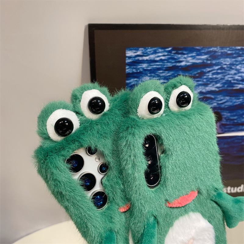 Plush Frog Phone Case, Cute Gr - Phone Cases Galaxy S25 评论和价格