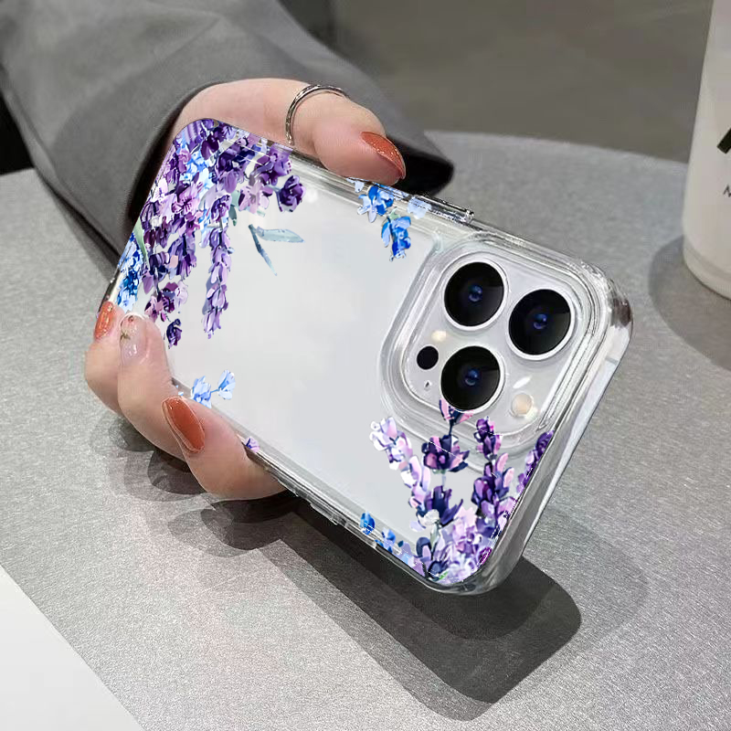 Purple Flower Soft TPU Phone C - Phone Cases Mous 评论和价格